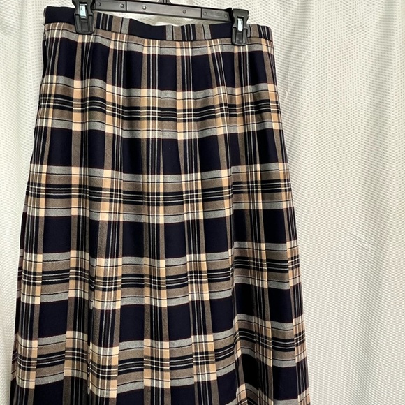 Vintage Brown’s Of Bermuda Wool Maxi Pleaded Skirt - Picture 1 of 10